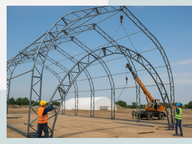 Монтаж ангаров в Сергиеве Посаде от 614 руб. - Надежно и быстро